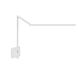 Z-Bar Gen 4 Wall Mount Desk Lamp Wall Light in Matte White, Hardwire